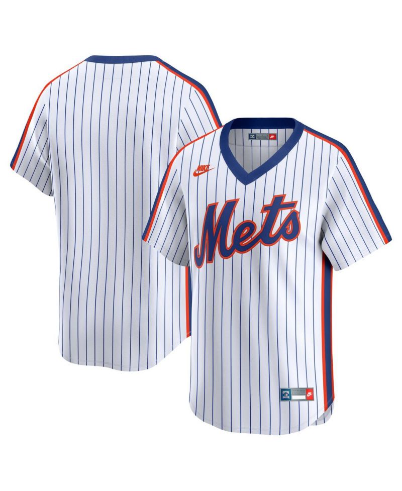 Men's White New York Mets Throwback Cooperstown Collection Limited Jersey