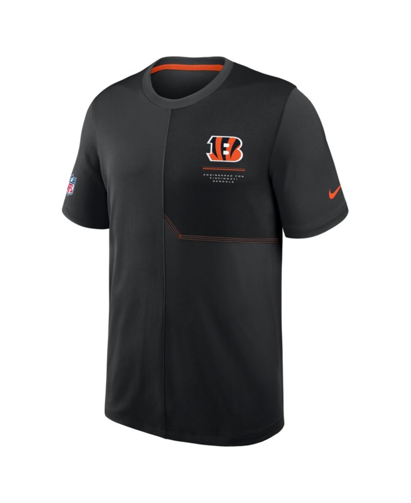 Men's Black Cincinnati Bengals Sideline UV Dri-FIT Coaches T-Shirt