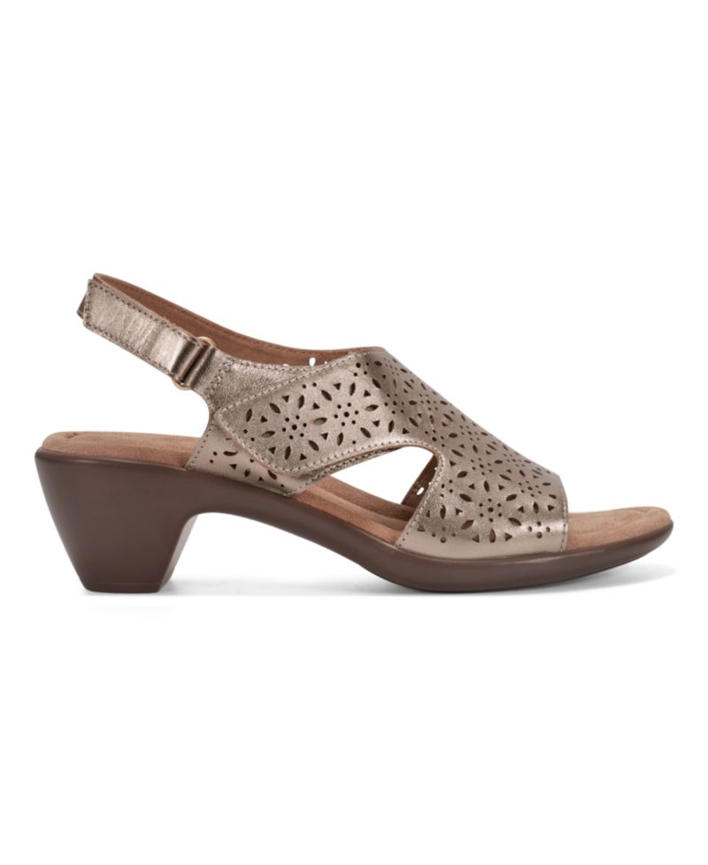 Women's Calix Laser Cut Leather Slingback Sandals