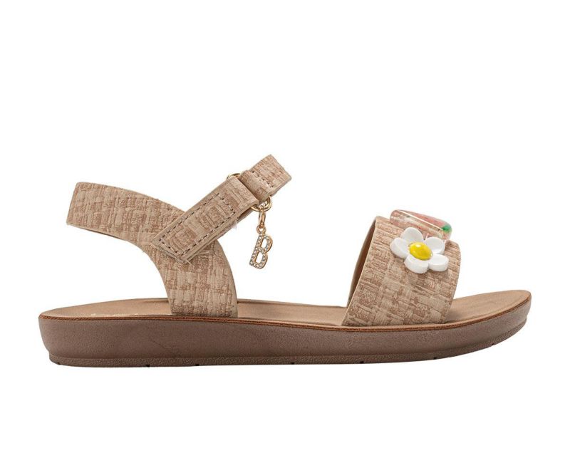 Little Girls Fashion Sandals - Comfy Dressy Shoes with Fruit and Flower Charms