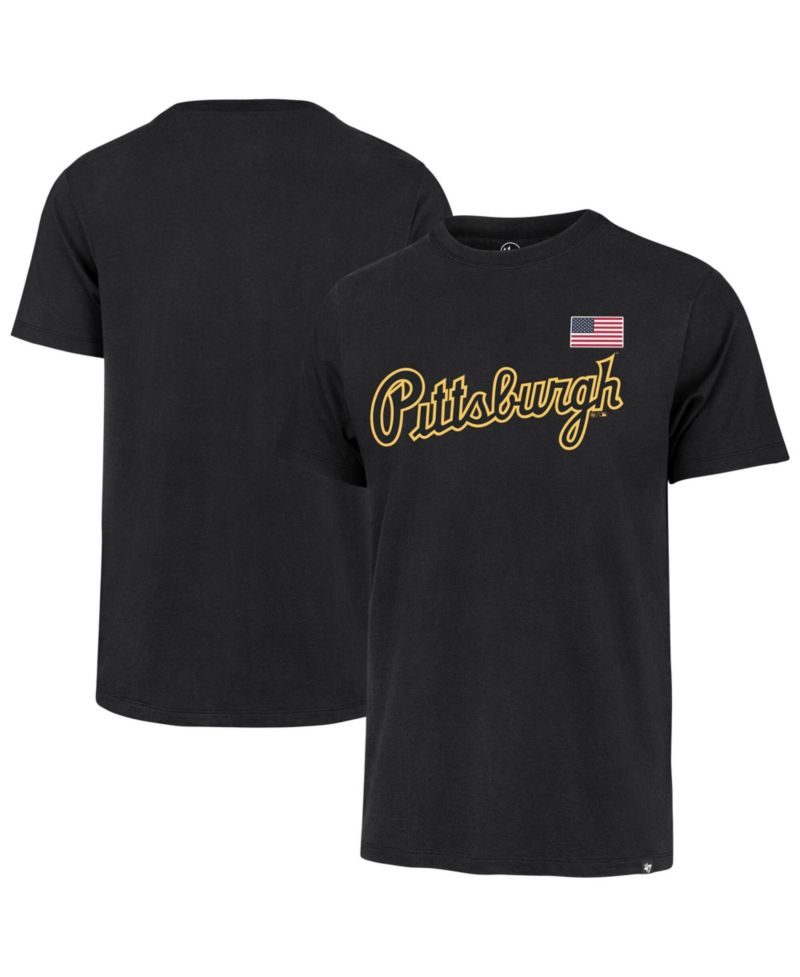 Men's Black Pittsburgh Pirates Heritage U.S. Flag T-Shirt