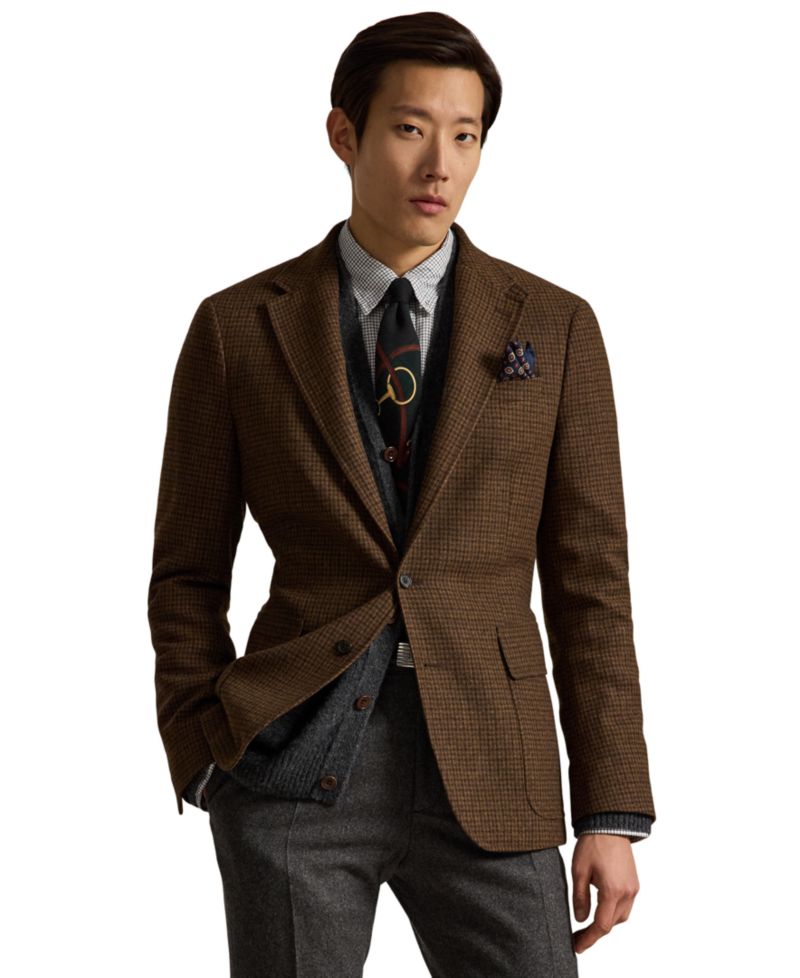 Men's Modern-Fit Plaid Wool-Blend Sport Coat
