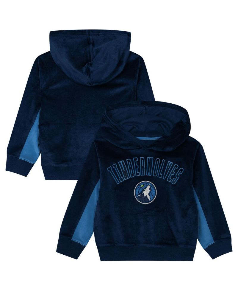Preschool Navy Minnesota Timberwolves Velour Hoodie