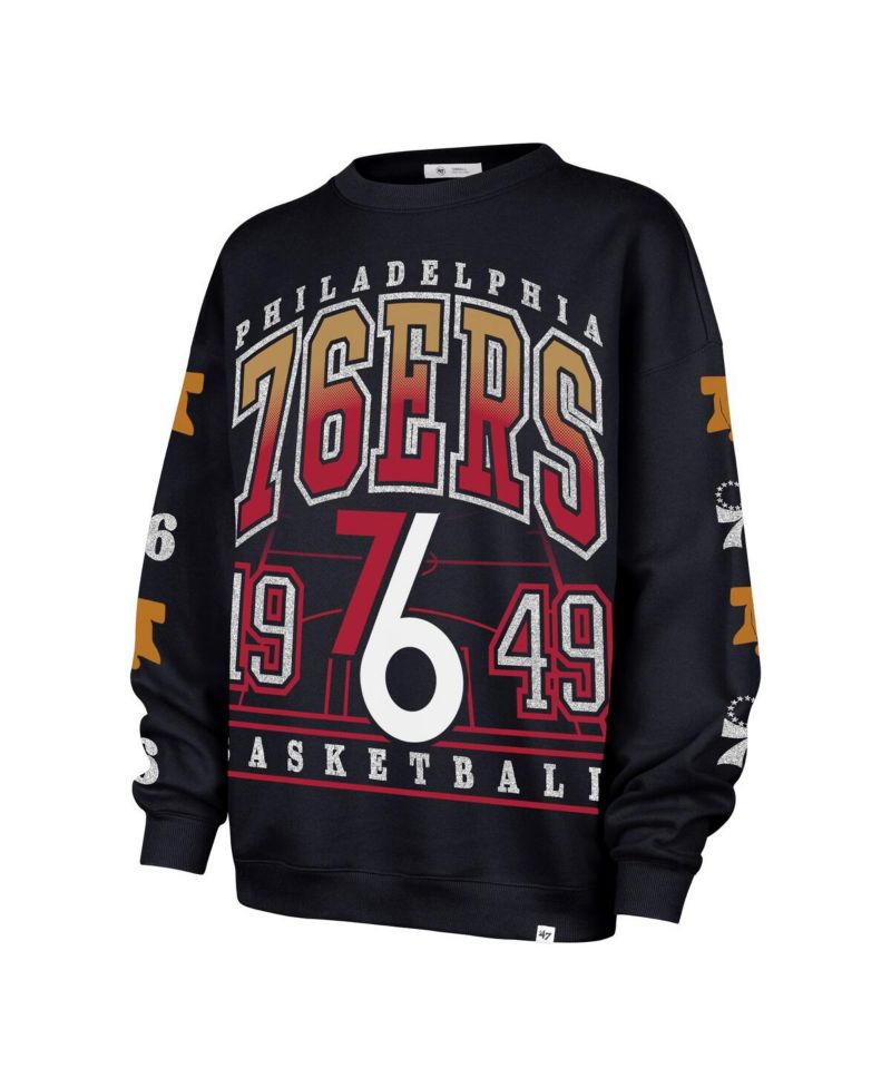 Women's Navy Philadelphia 76ers 2025/26 City Edition Go Big Oversized Sweatshirt