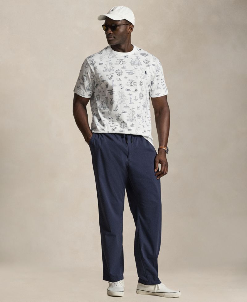 Men's Big & Tall Classic-Fit Nautical Print Jersey T-Shirt