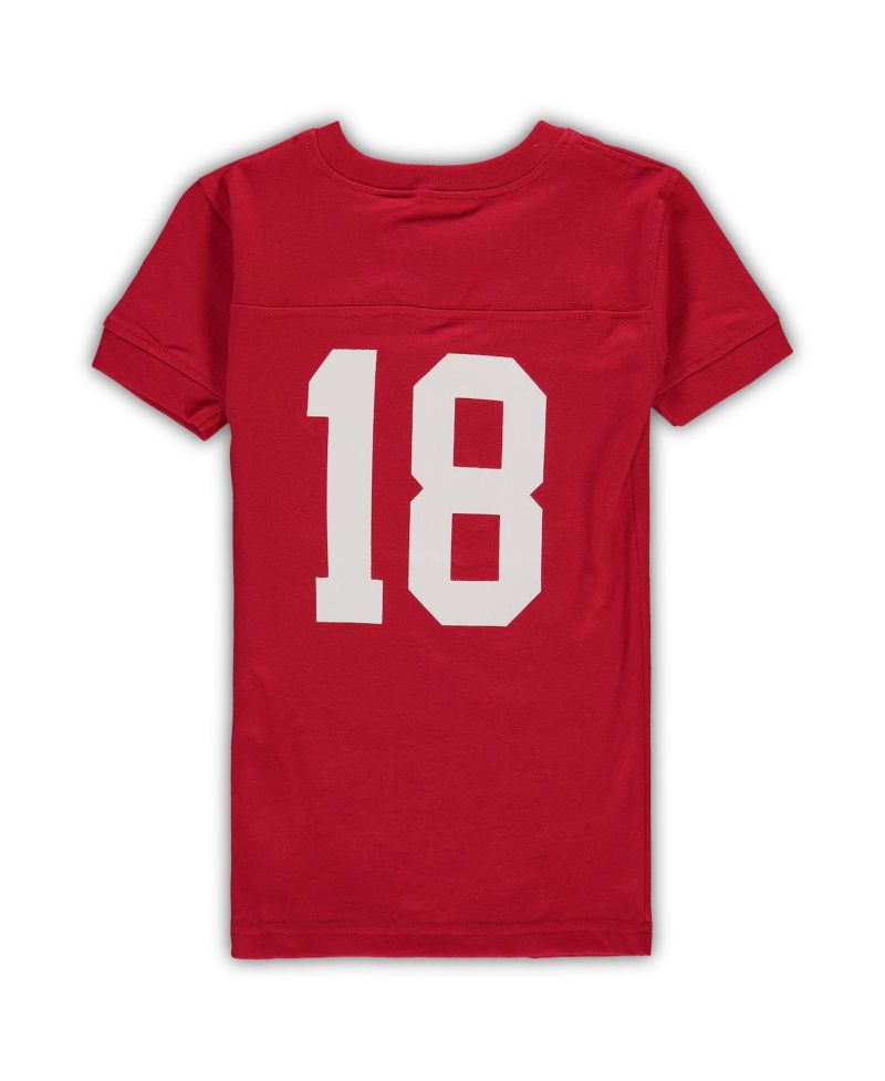Preschool Boys and Girls Crimson Alabama Crimson Tide Football V-Neck T-shirt and Pants Sleep Set