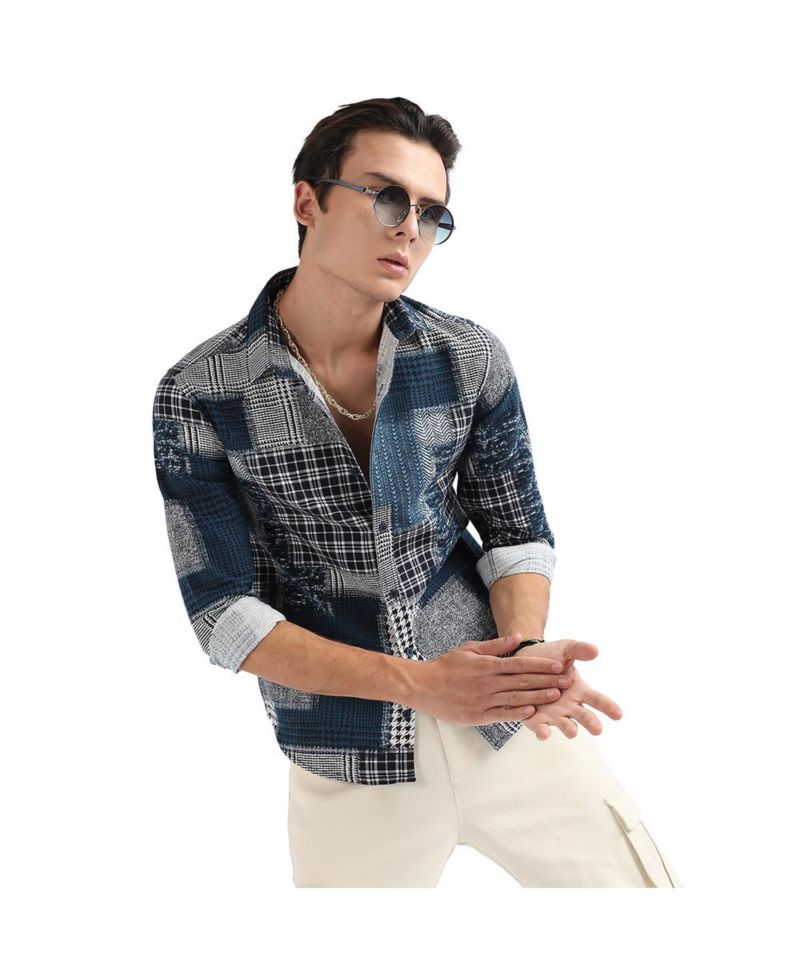 Men's Herringbone Block Shirt