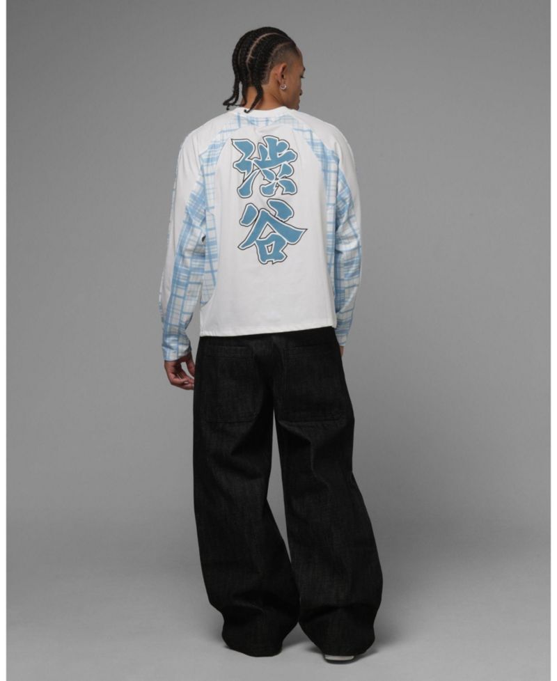 Men's World Wide Graphic Long-Sleeve Crew Neck Jersey