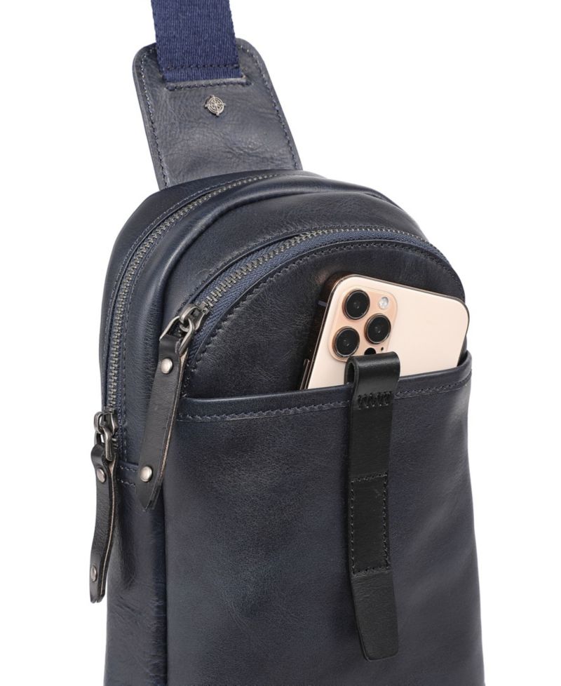 Sun-Wing Leather Sling Bag