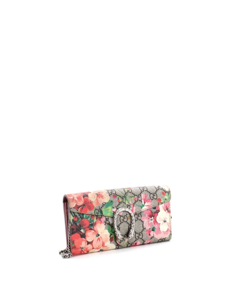 Dionysus Blooms-Print Chain Wallet, 7.5" W x 4" H x 1" D