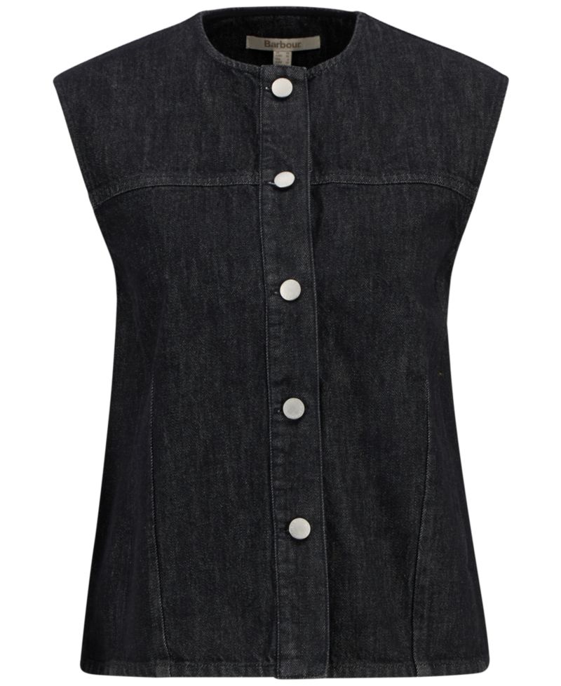 Women's Sleeveless Crewneck Myra Denim Shirt