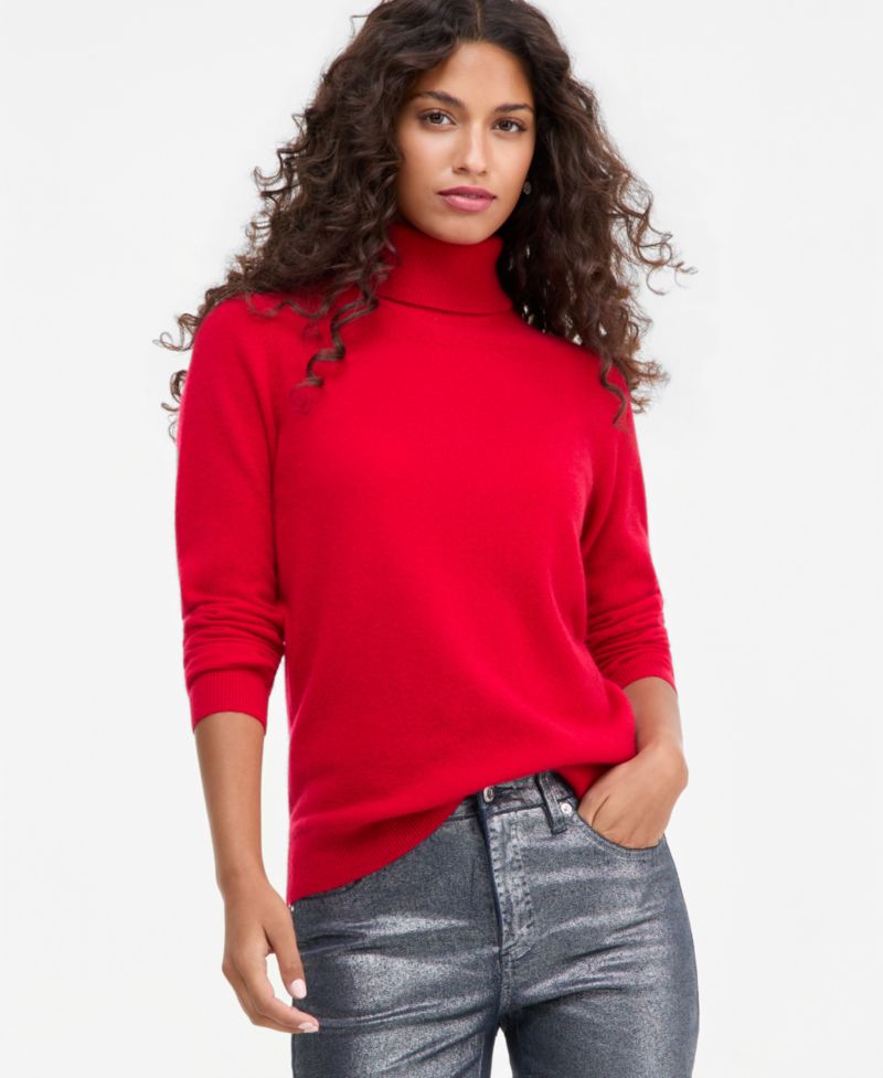 Petite Cashmere Turtleneck Sweater