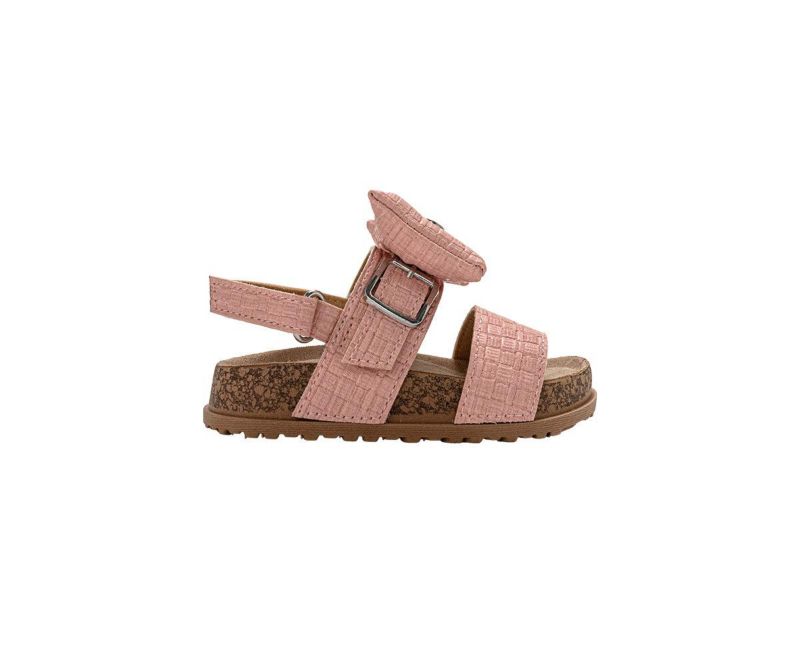 Big Girls Sandals - Cute Footbed Sandals and Flat Summer Shoes with Puffy Bow