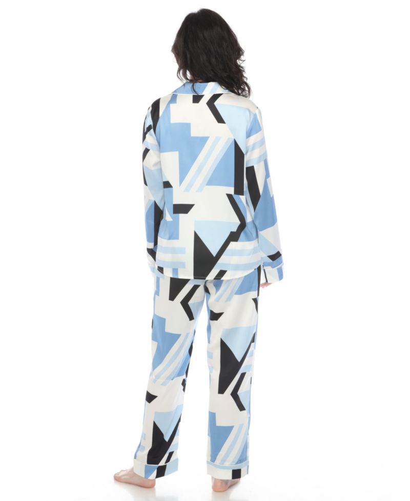 Women's Printed Satin Pajama Set