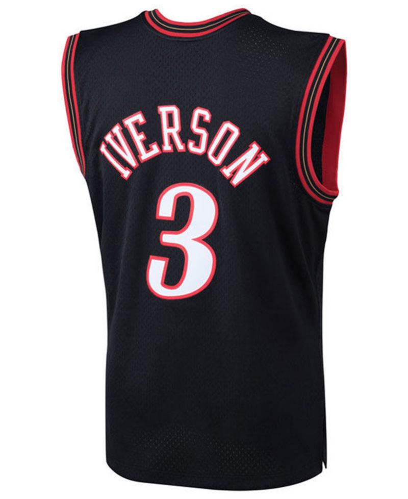 Big Boys Allen Iverson Philadelphia 76ers Hardwood Classic Swingman Jersey