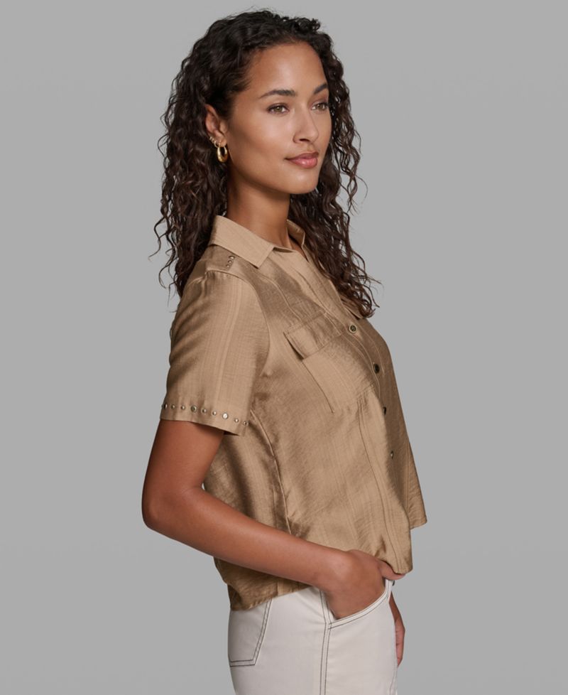Petite Short-Sleeve Blouse
