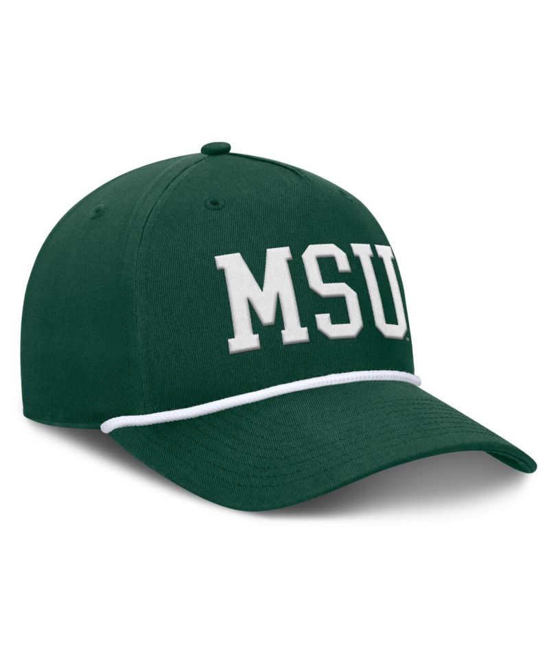 Men's Green Michigan State Spartans Foul Ball Rope Adjustable Hat