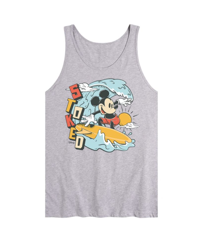 Men's Disney Mickey Surf Stoked Sleeveless Tank Top
