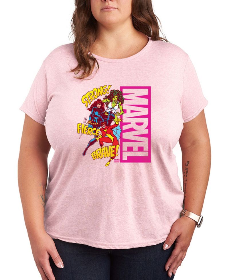 Plus Size Marvel Sound Effects Short-Sleeve Graphic T-Shirt