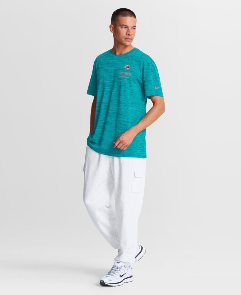 Men's Miami Dolphins Velocity Cross-Dyed Pattern T-Shirt