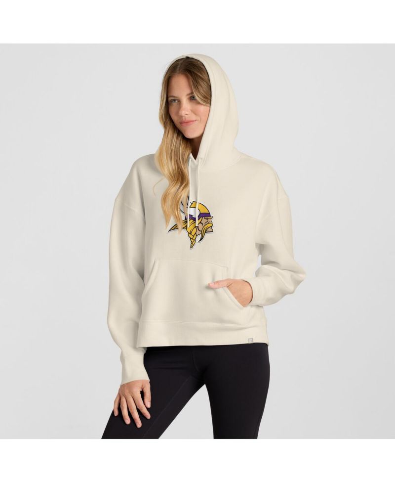 Women's Cream Minnesota Vikings Dove Legacy Pullover Hoodie
