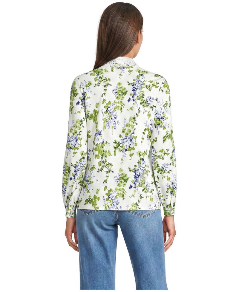 Women's Long-Sleeve Pintuck Button-Front Blouse