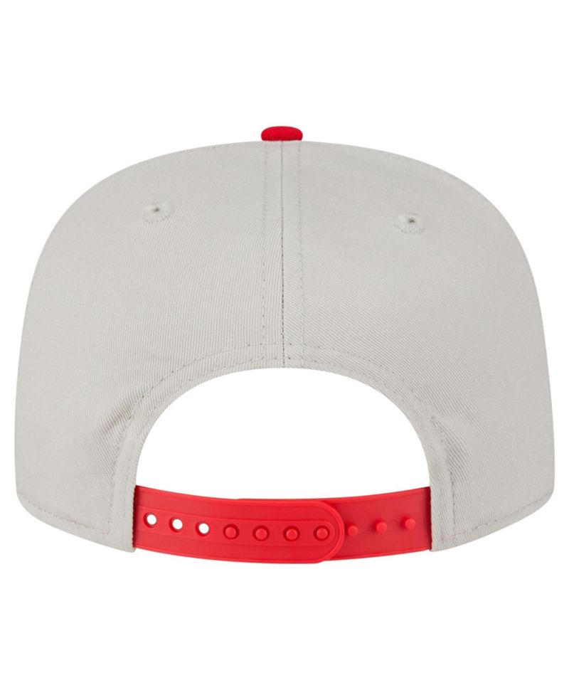 Men's Cream Los Angeles Angels Iron Golfer Snapback Hat