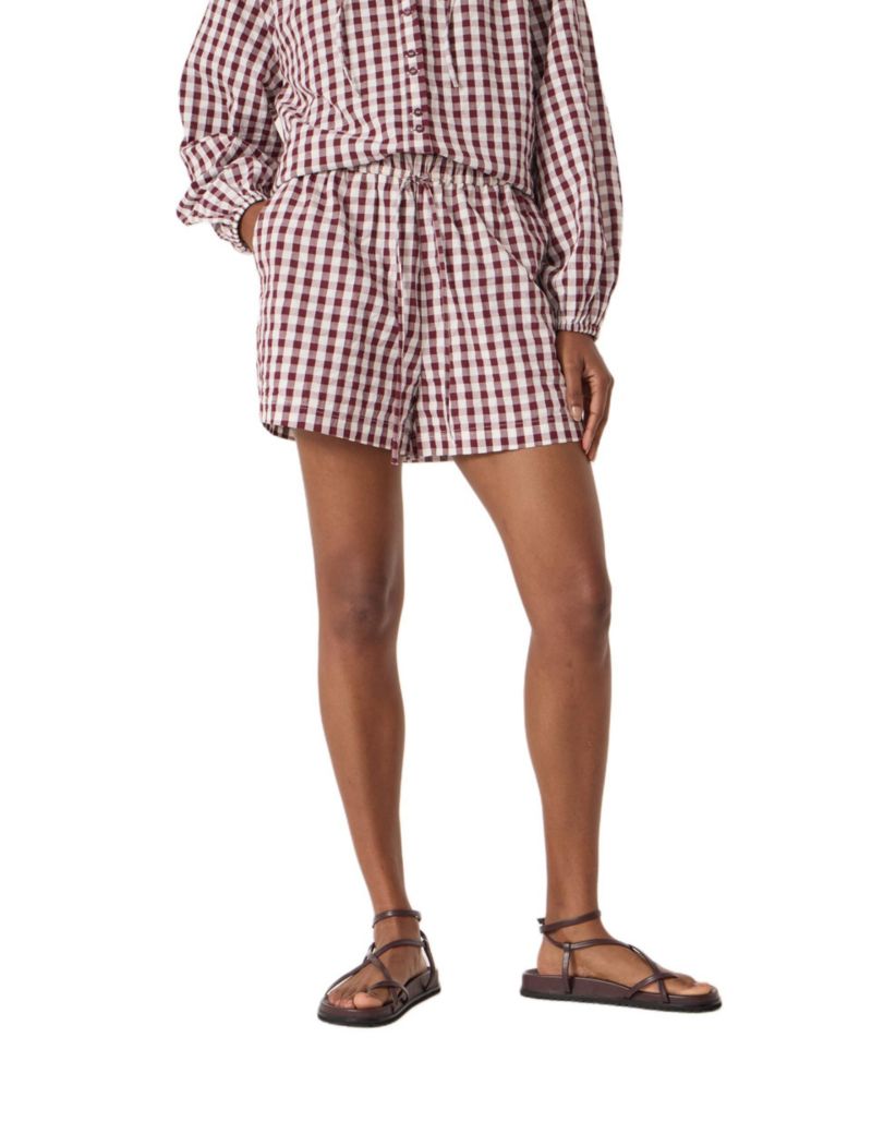 Women's Ernie Gathered Gingham Beach Short