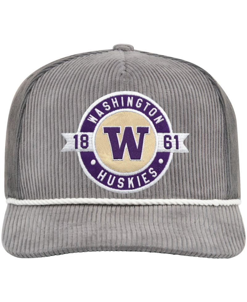 Men's Gray Washington Huskies Where's My Hat Podium Adjustable Trucker Hat