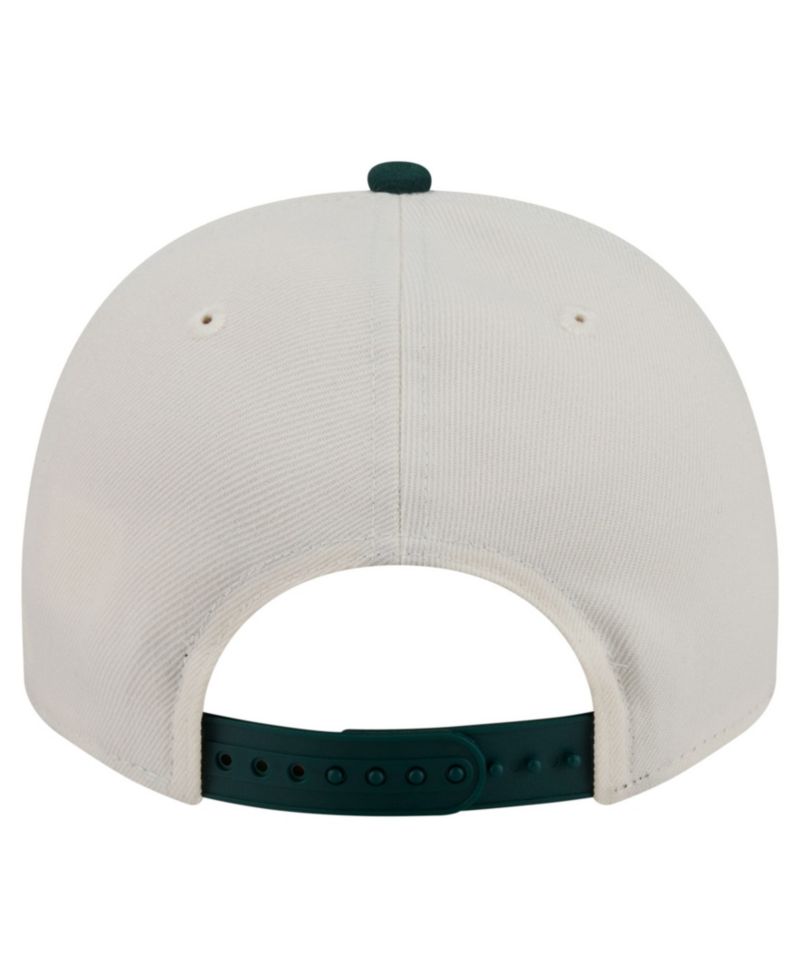 Men's Cream/Dark Green Atlanta Braves Chrome A-Frame 9FIFTY Snapback Hat