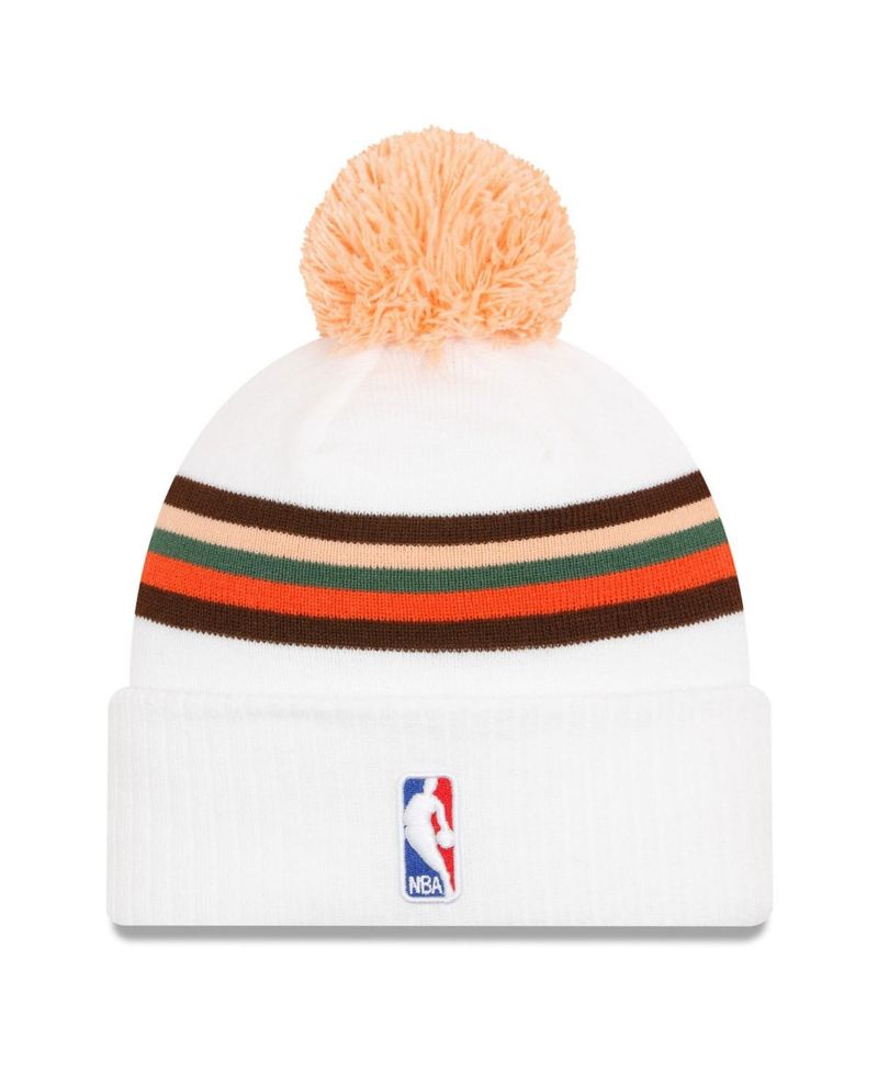 Men's White San Antonio Spurs 2023/24 City Edition Cuffed Pom Knit Hat