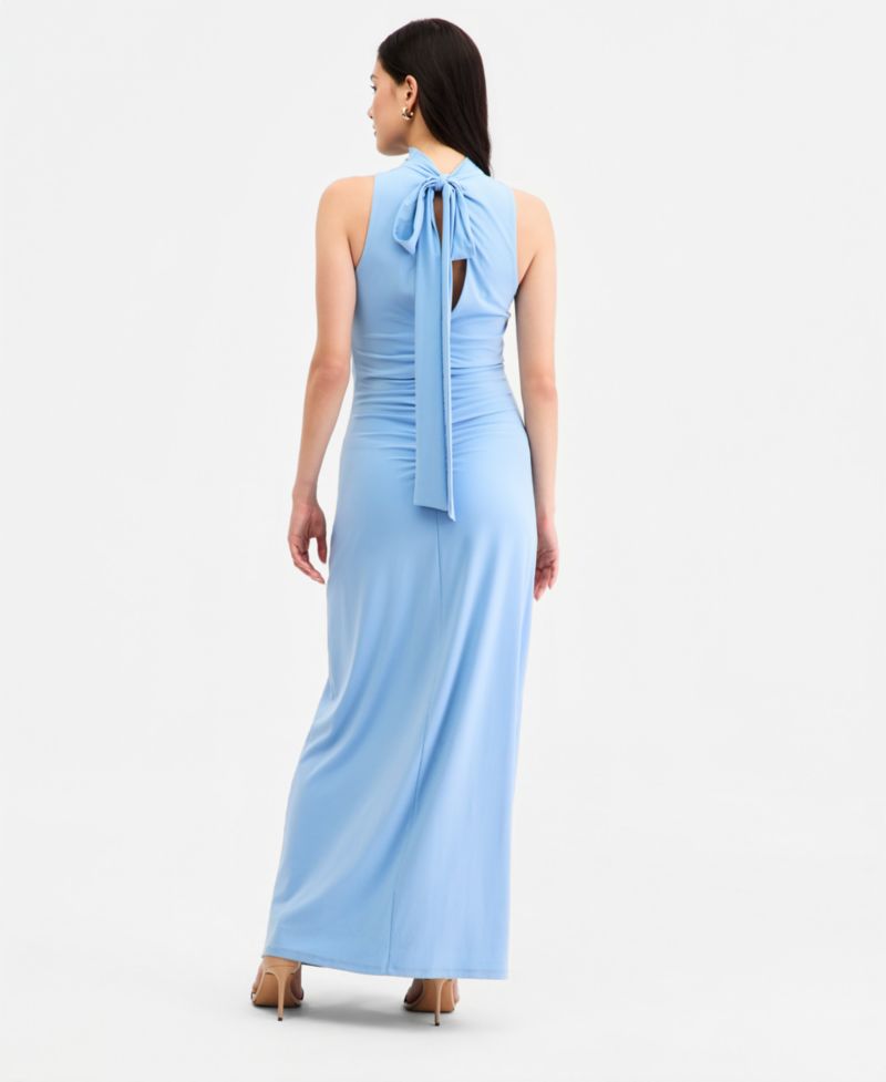 Juniors' Tie-Back Slit-Front Sleeveless Dress