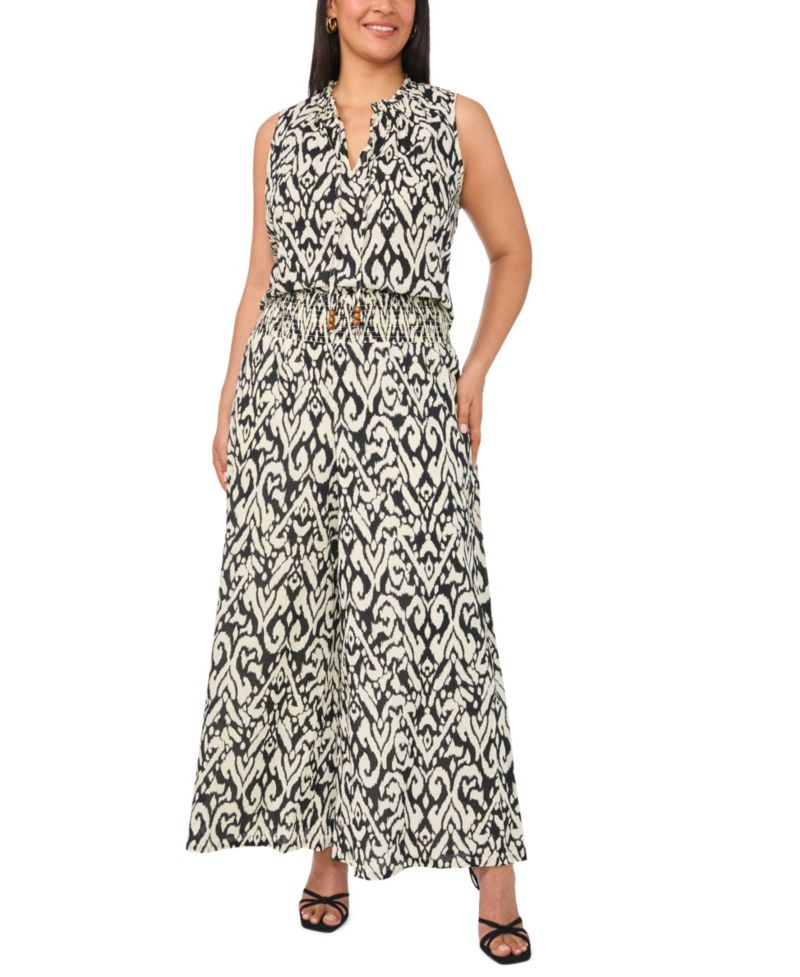 Plus Size Mid-Rise Cropped Wide-Leg Pants