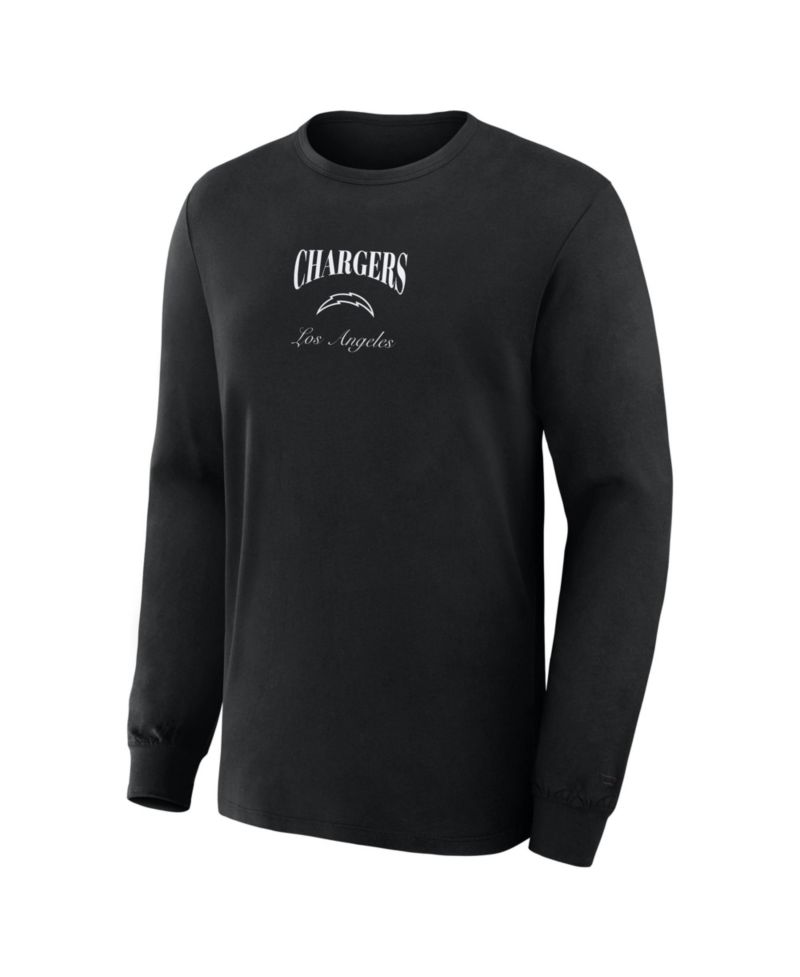 Men's Black Los Angeles Chargers Midnight Falls Long Sleeve T-Shirt