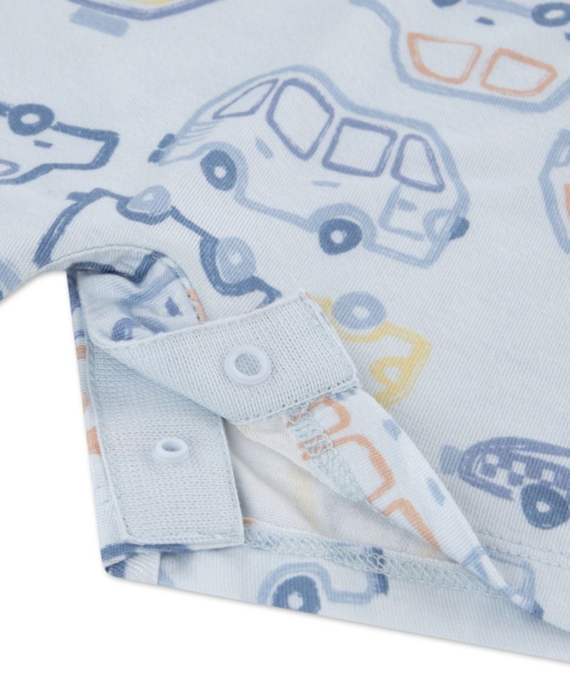 Baby Boys' Henley Neck Romper, 2-Pack