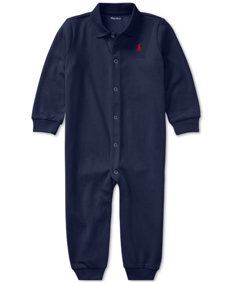 Baby Boys Cotton Classic Polo Coverall