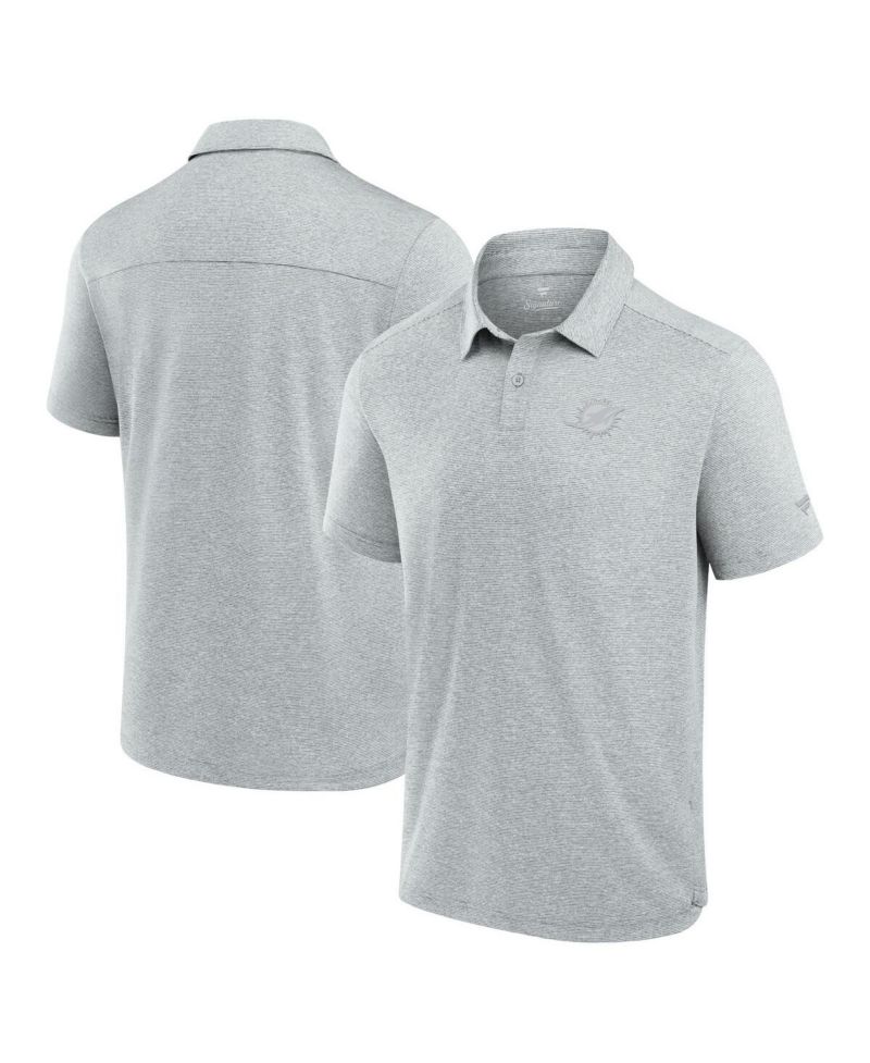 Men's Gray Miami Dolphins Front Office Tech Polo Shirt