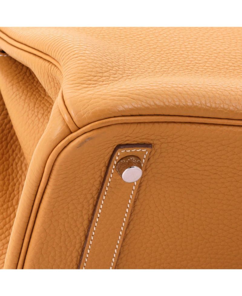 Birkin 30 Handbag Brown Clemence with Palladium Hardware