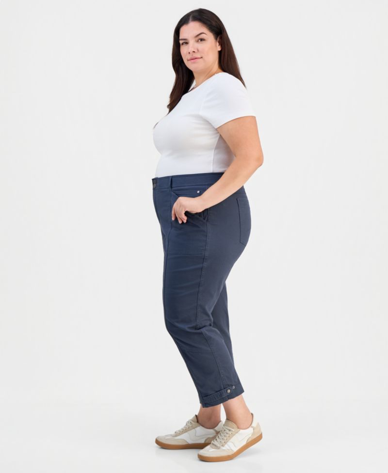 Trendy Plus Size AbSolution High-Rise Ankle Utility Pants