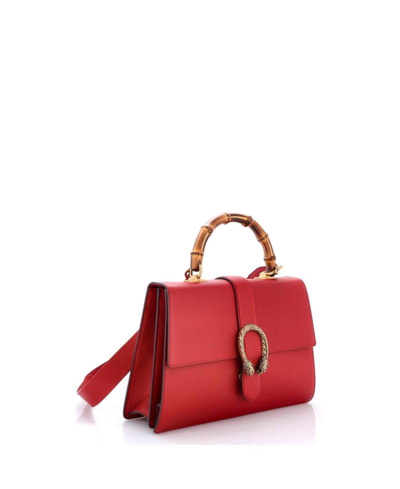 Large Dionysus Bamboo Top Handle Bag Leather