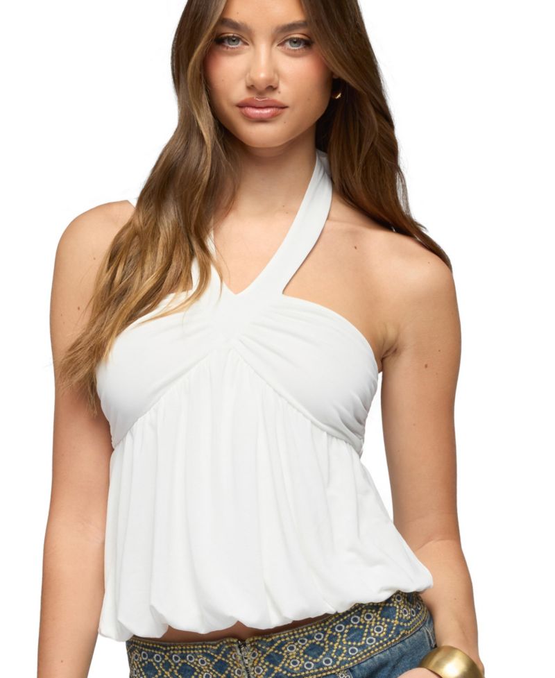 Women's Kristina Gathered Bubble Halter Top