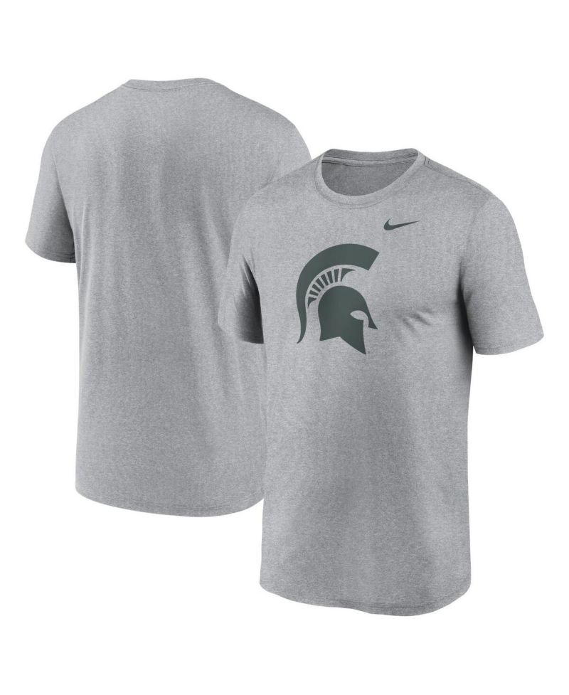 Men's Heather Gray Michigan State Spartans Primetime Legend Logo T-Shirt