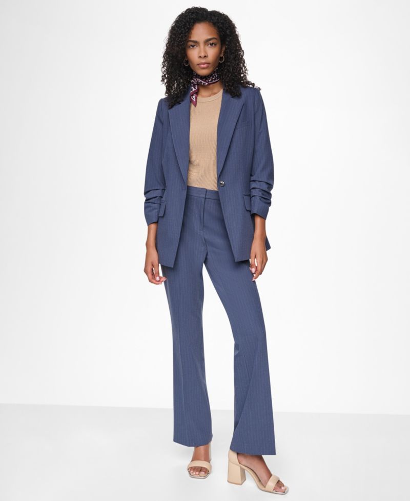 Women's Pinstripe 3/4-Sleeve Blazer