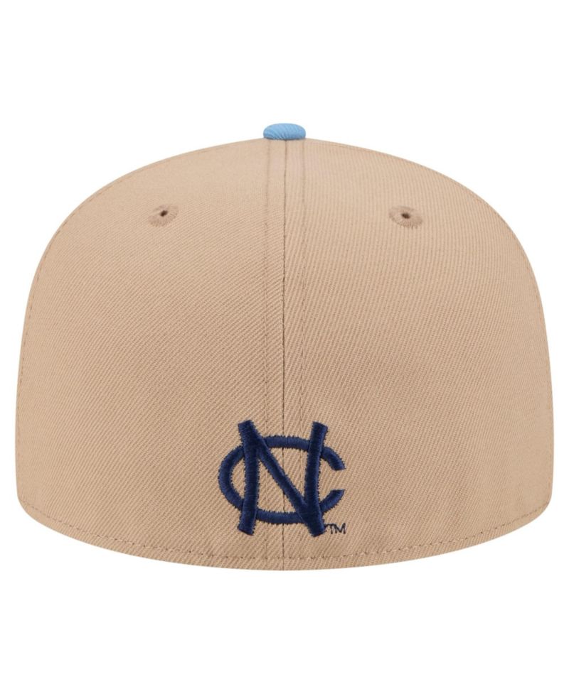 Men's Khaki North Carolina Tar Heels Throwback Two-Tone 59FIFTY Fitted Hat