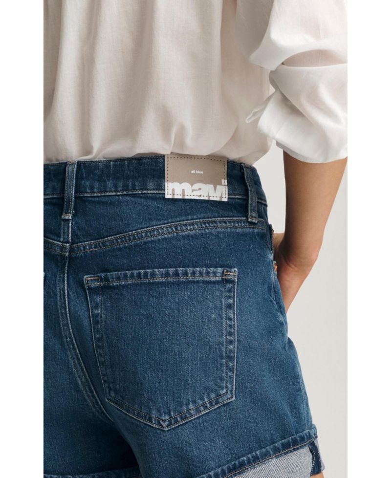 Women's Heidi High-Waisted Cuffed Denim Shorts, 3.5" Inseam