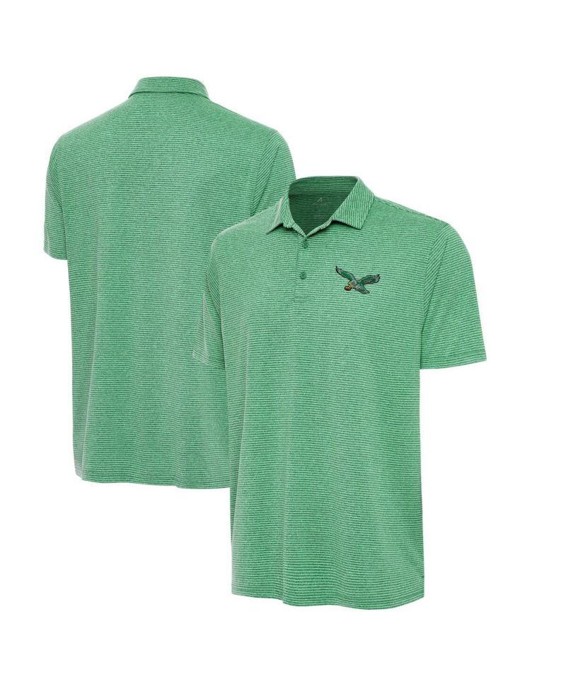 Men's Heather Kelly Green Philadelphia Eagles Scheme Polo Shirt