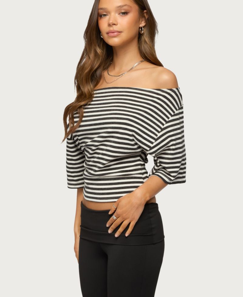 Women's Jadan Striped Off Shoulder Top