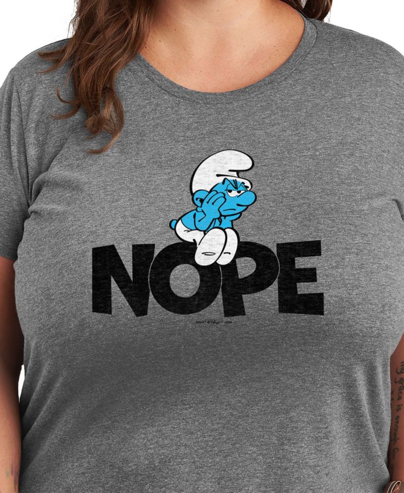 Plus Size The Smurfs Nope Graphic T-Shirt