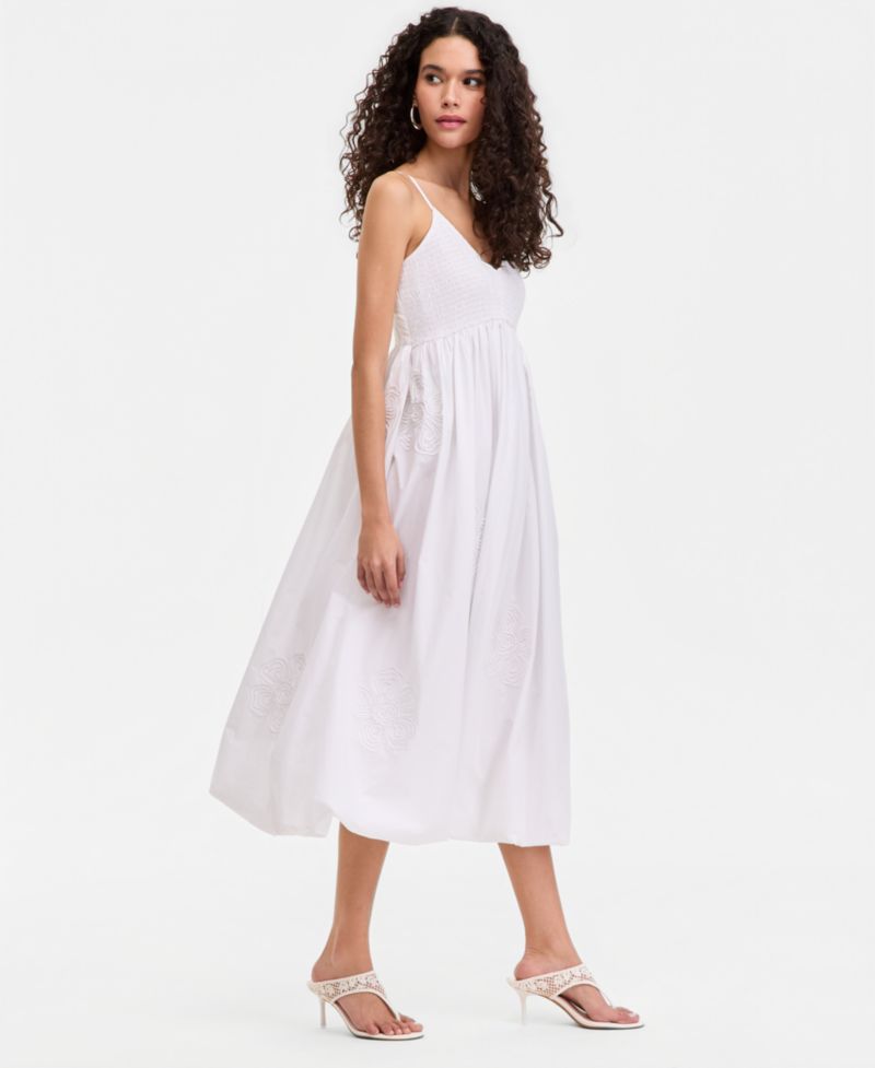Petite Smocked-Bodice Bubble Dress