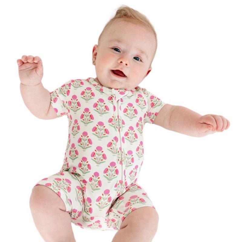Baby Girls Pink Posy Bamboo Sleeper